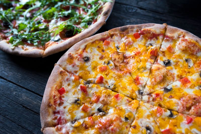 Meat lovers pizza from the factory